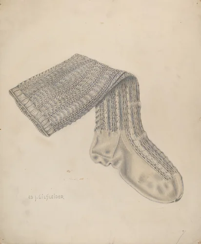 Knit Hose by E.J. Gilsleider, index of american design, 1935-1942