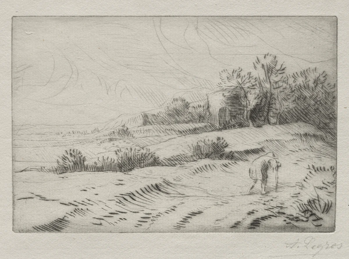 The Tower by Alphonse Legros, print, 1857-1911