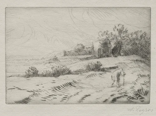 The Tower by Alphonse Legros, print, 1857-1911