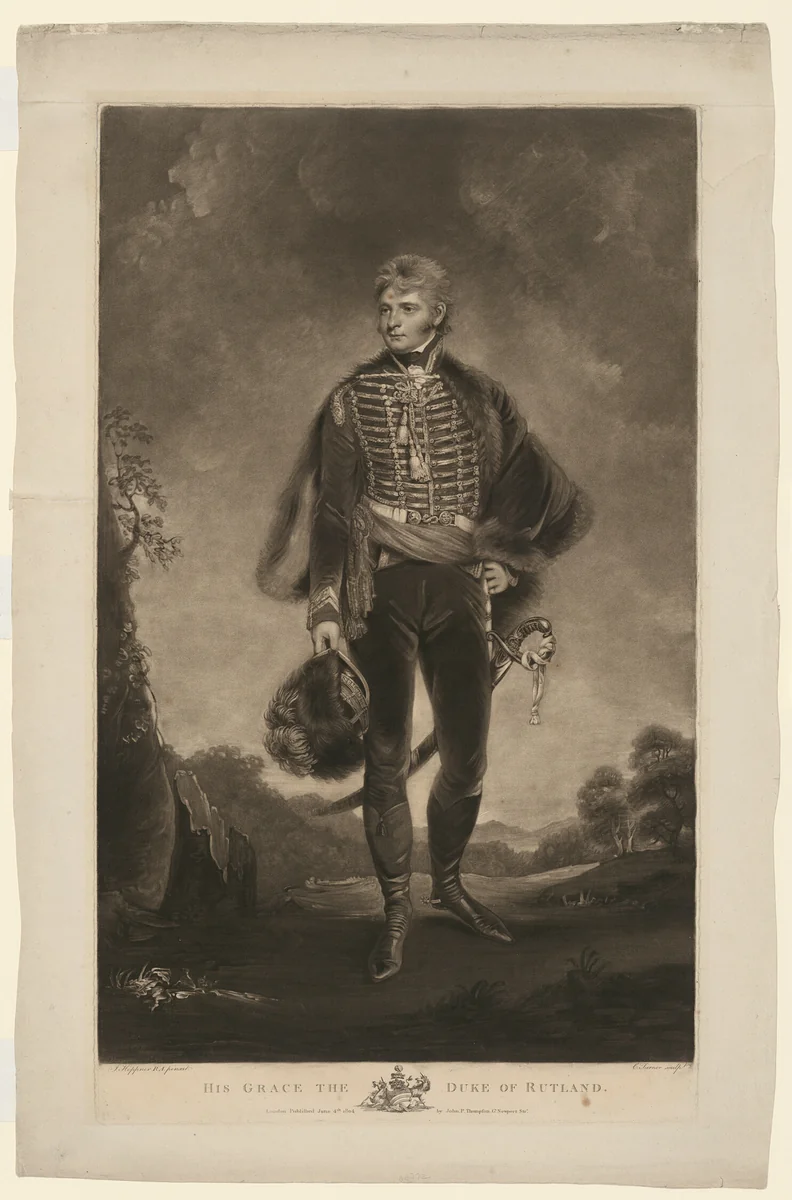 His Grace the Duke of Rutland by Charles Turner, print, 1804