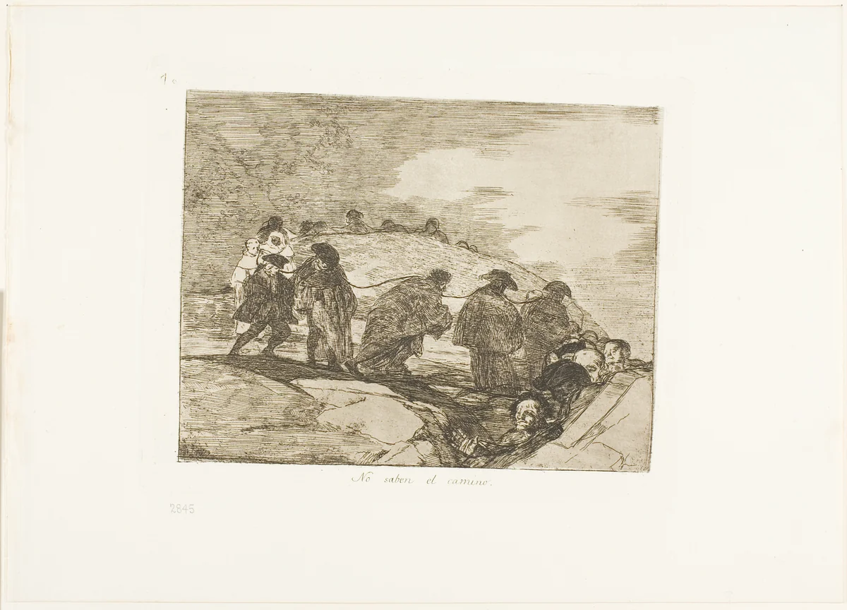 They Do Not Know the Way, plate 70 from The Disasters of War by Francisco José de Goya, print, 1815-1820