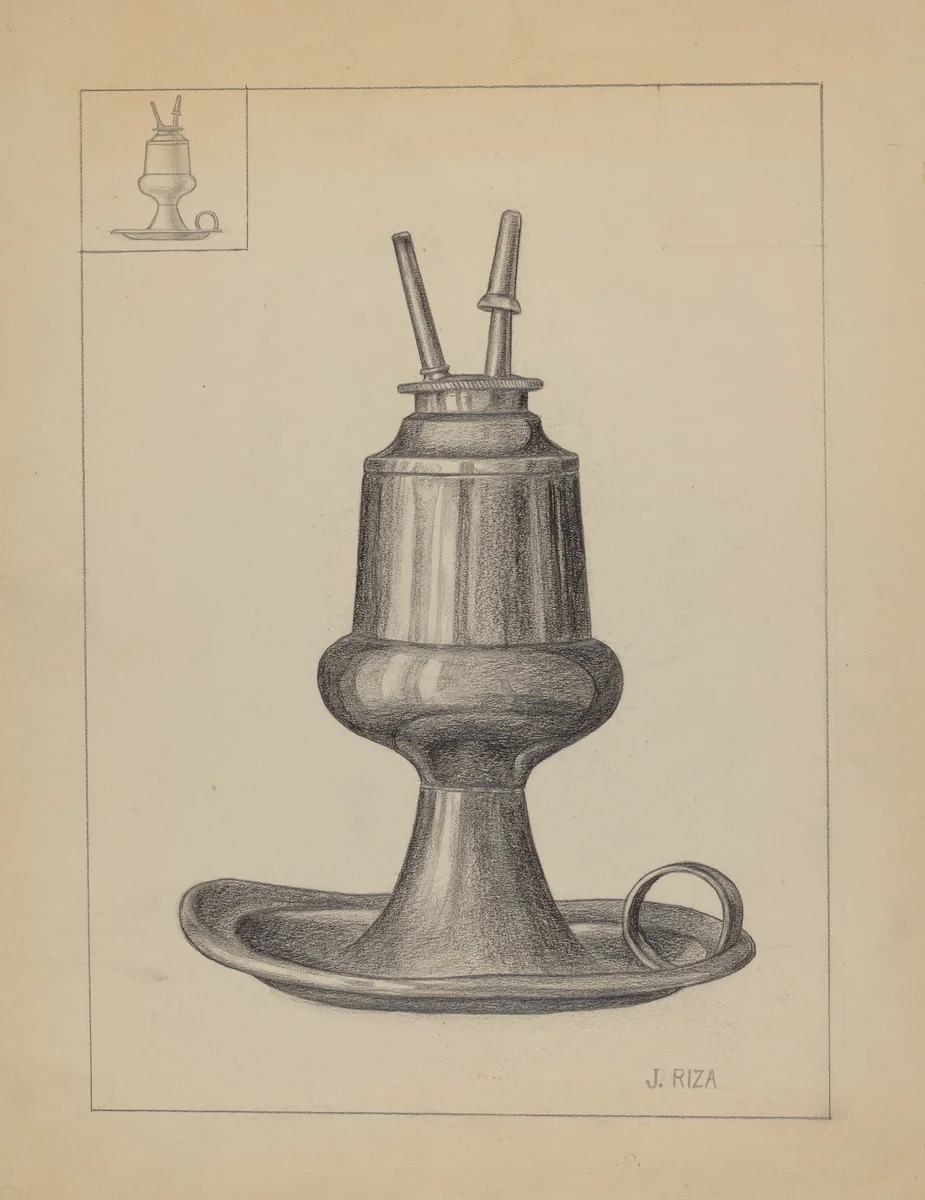 Lamp by Janet Riza, index of american design, 1935-1942