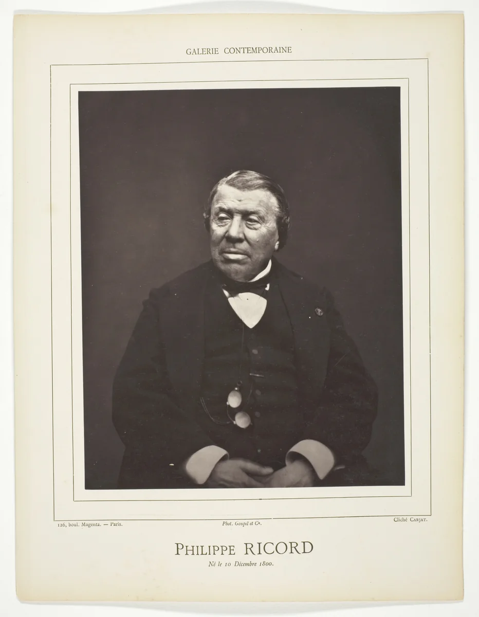 Philippe Ricord by Etienne Carjat, photograph, 1871-1877
