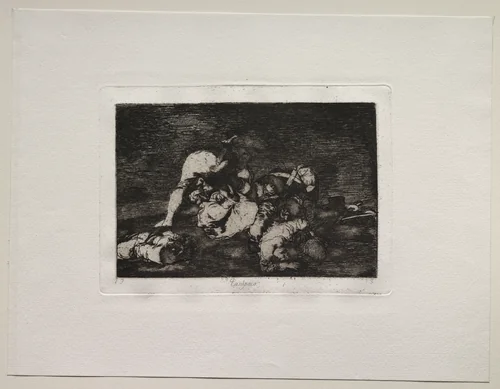 The Horrors of War: Nor (Do These) Either by Francisco de Goya, print, 1810-1820