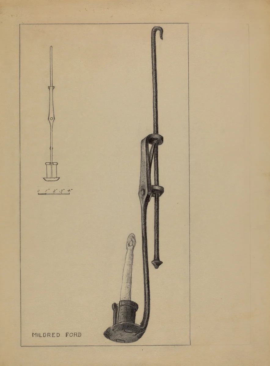 Candle Pendant by Mildred Ford, index of american design, 1937
