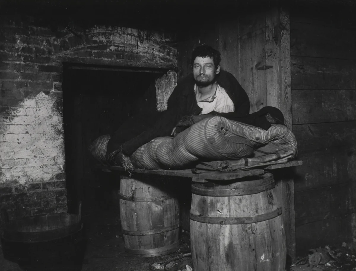 The Man Slept in This Cellar for Four Years by Jacob August Riis, photograph, 1890