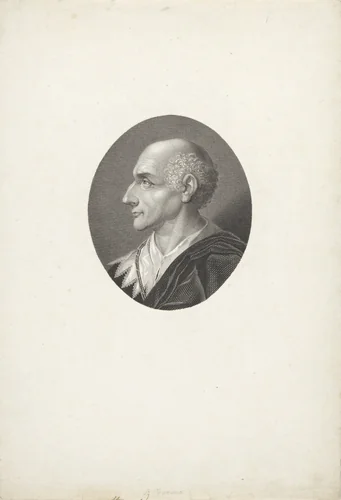 Portret van dichter en toneelschrijver Alfonso Varano by Antonio Locatelli, print, 1800-1899