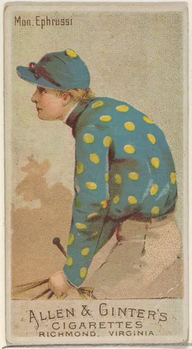 Mon. Ephrussi, from the Racing Colors of the World series (N22a) for Allen & Ginter Cigarettes by Allen & Ginter, print, 1888
