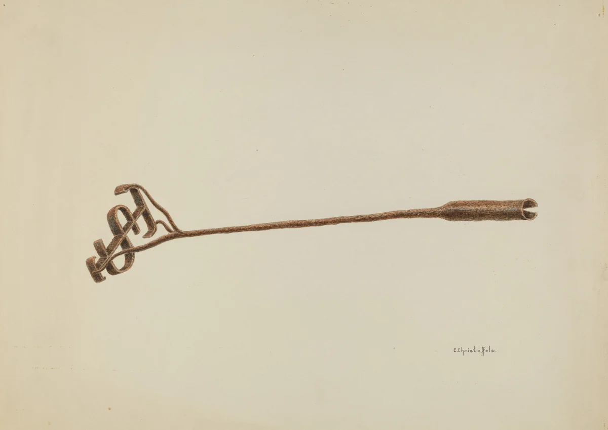 Branding Iron by Cornelius Christoffels, index of american design, 1941