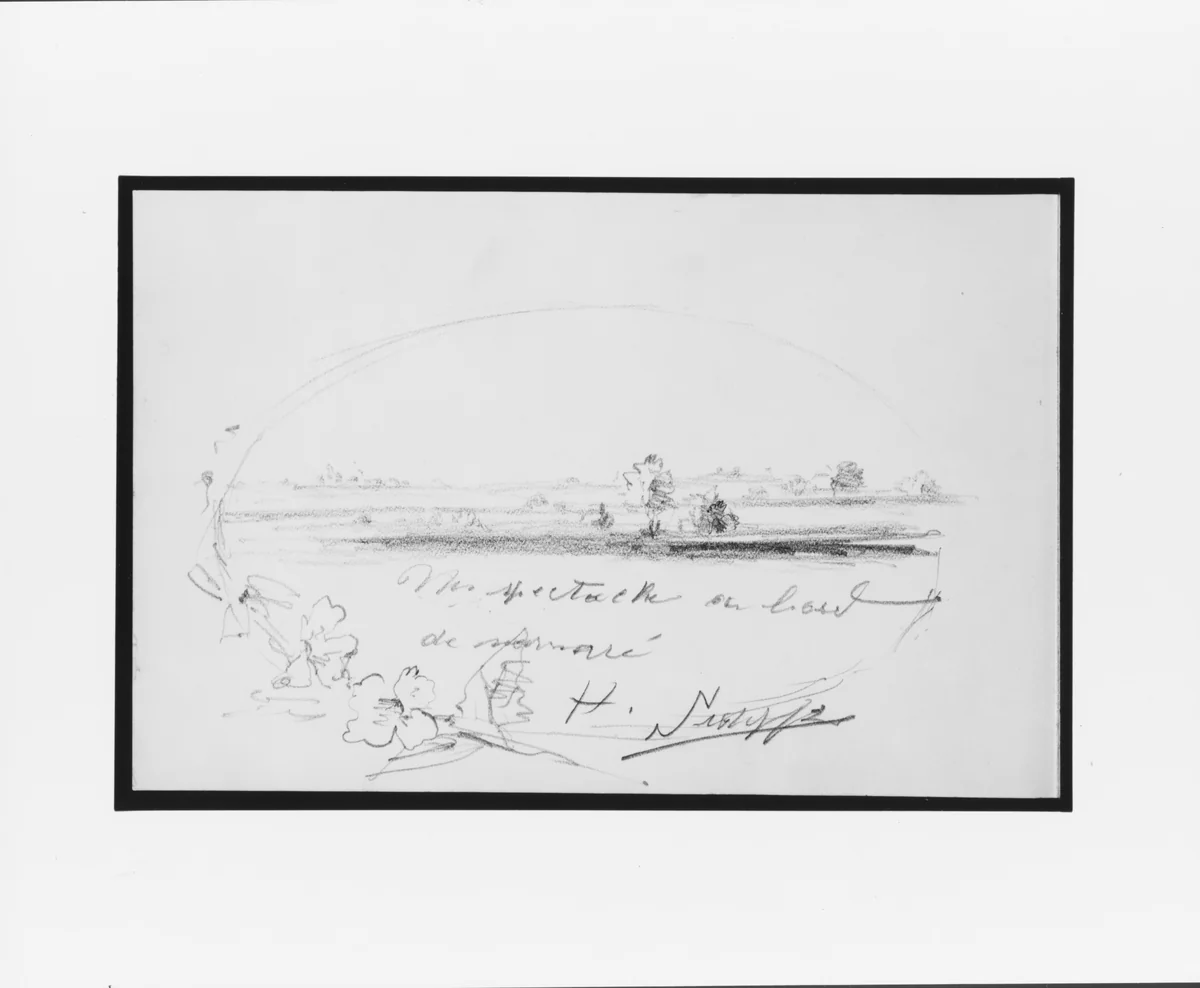 Landscape Vignette (from Sketchbook) by Mary Newbold Sargent, artwork, 1904