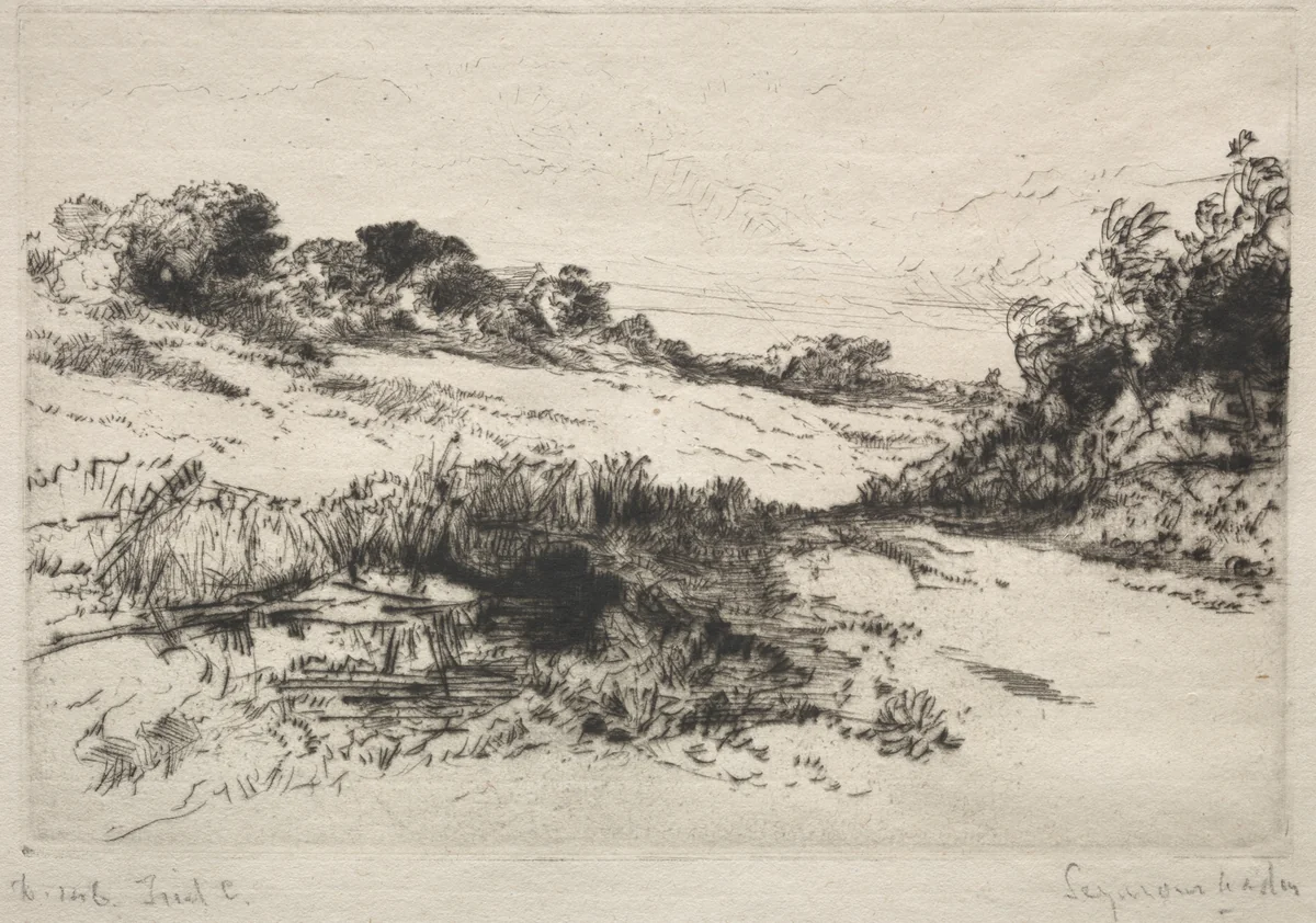 Windmill Hill, No. 1 by Francis Seymour-Haden, print, 1877