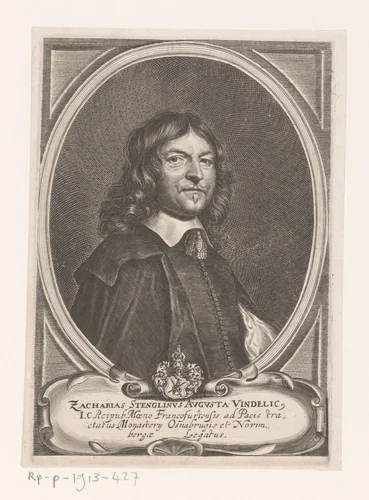 Portret van Zacharias Stenglin by Matthäus Merian, print, 1652