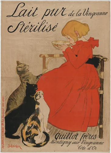 Lait Pur de la Vingeanne Stérilisé by Théophile-Alexandre Steinlen, design, 1894