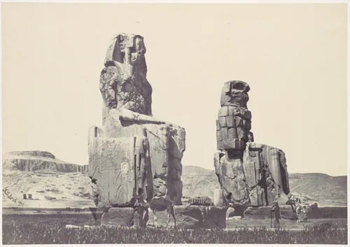 The Statues of Memnon. Plain of Thebes by Francis Frith, photograph, 1857