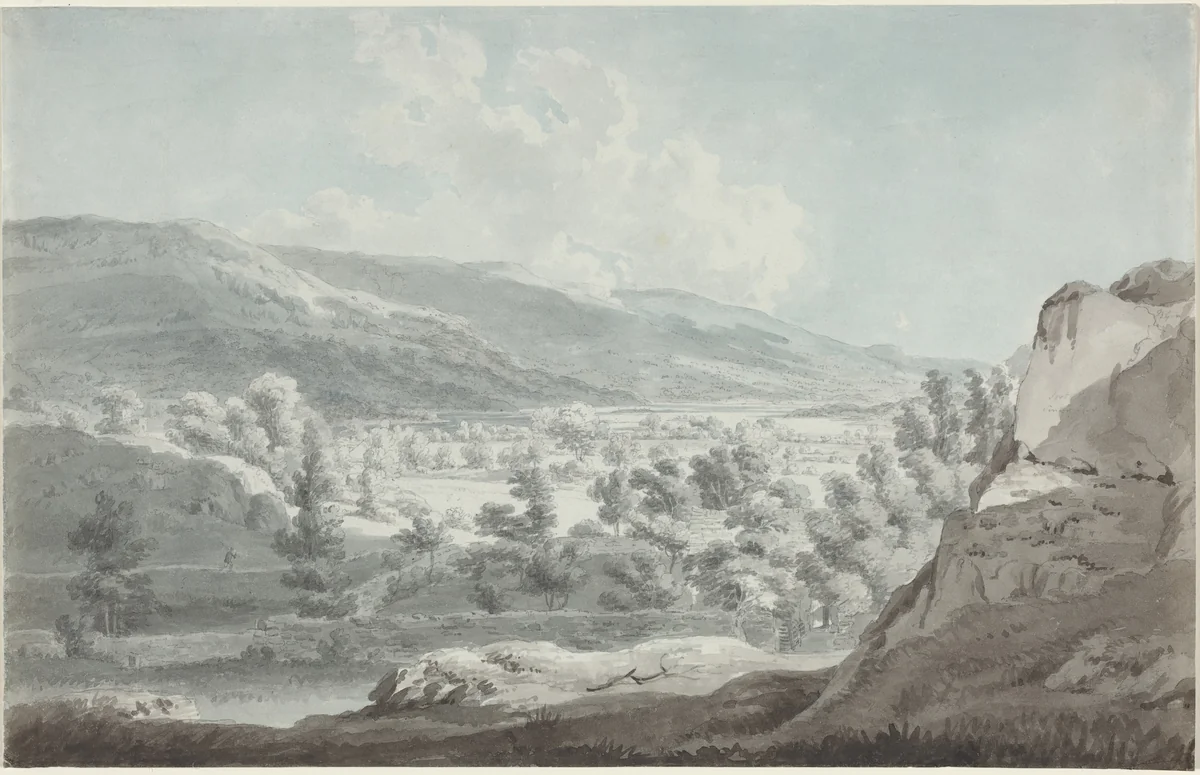 The Head of Ullswater by Edward Dayes, drawing, 1790-1800