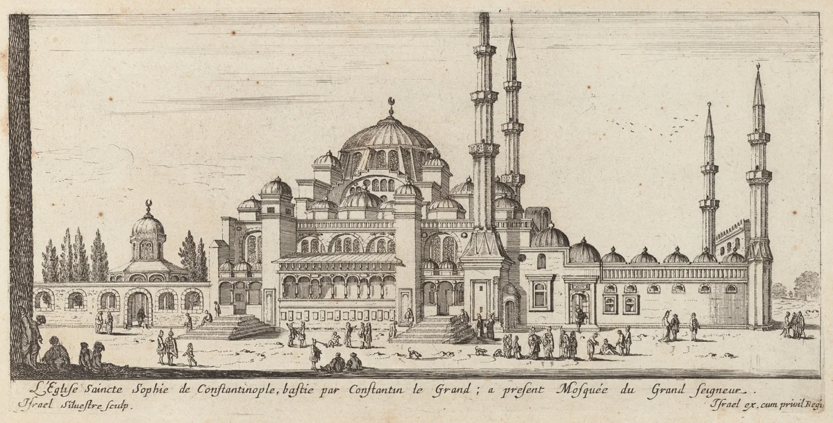 L'Eglise Saincte Sophie de Constantinople, bastie par Constantin le Grand; a present Mosquée du Grand seigneur by Israël Silvestre, print, 1640-1660