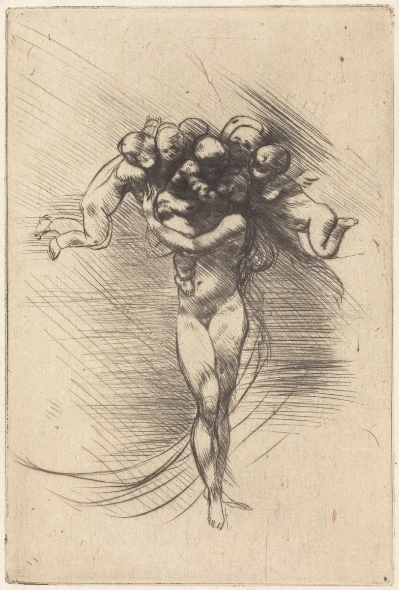 Allegory of Spring by Auguste Rodin, print, 1840-1917