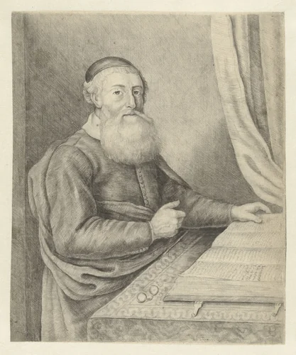 Portret van een predikant by anonymous, drawing, 1600-1699