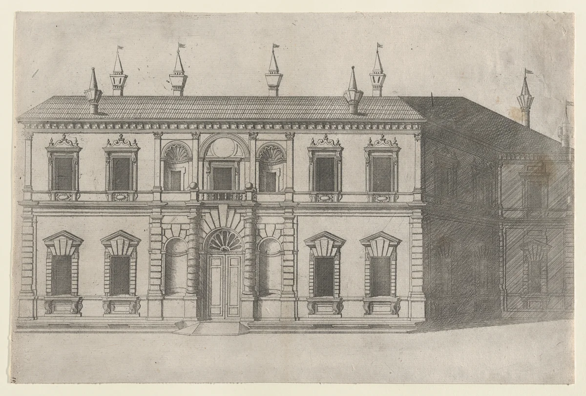 Villa di Papa Giulio, from "Speculum Romanae Magnificentiae" by anonymous, print, 1557