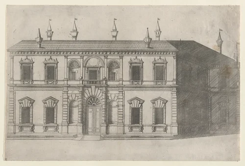 Villa di Papa Giulio, from "Speculum Romanae Magnificentiae" by anonymous, print, 1557