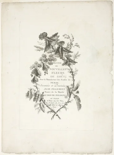 Cover for Collection of New Flowers of Taste for the Manufacture of Persian Cloth, Invented and Drawn by Jean Pillement by Johann Heinrich Hess, other, 1765-1770