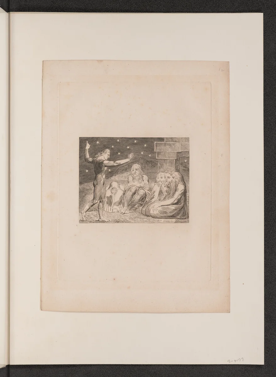 The Wrath of Elihu by William Blake, portfolio, 1825