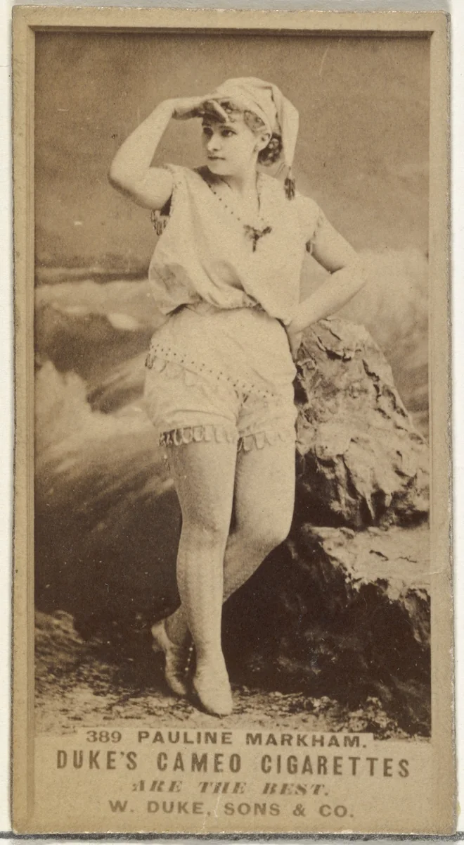 Card Number 389, Pauline Markham, from the Actors and Actresses series (N145-5) issued by Duke Sons & Co. to promote Cameo Cigarettes by W. Duke, Sons & Co., photograph, 1880-1889