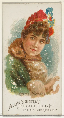 Emma Nevada, from World's Beauties, Series 1 (N26) for Allen & Ginter Cigarettes by Allen & Ginter, print, 1888