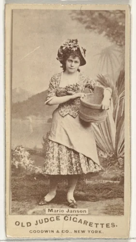 Marie Jansen, from the Actors and Actresses series (N171) for Old Judge Cigarettes by Goodwin & Company, photograph, 1886-1890