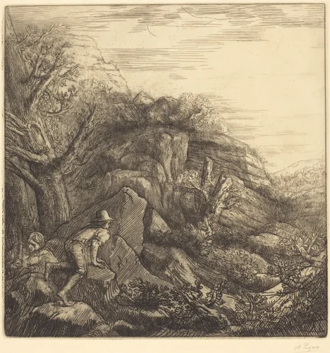 Sunrise (Un lever de soleil) by Alphonse Legros, print, 1837-1911