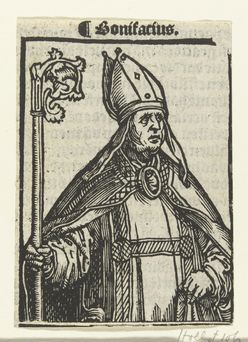 Portret van bisschop Bonifatius by Unknown, print, 1517