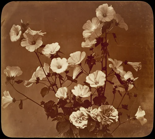 [Flower Study, Rose of Sharon] by Adolphe Braun, photograph, 1852-1856