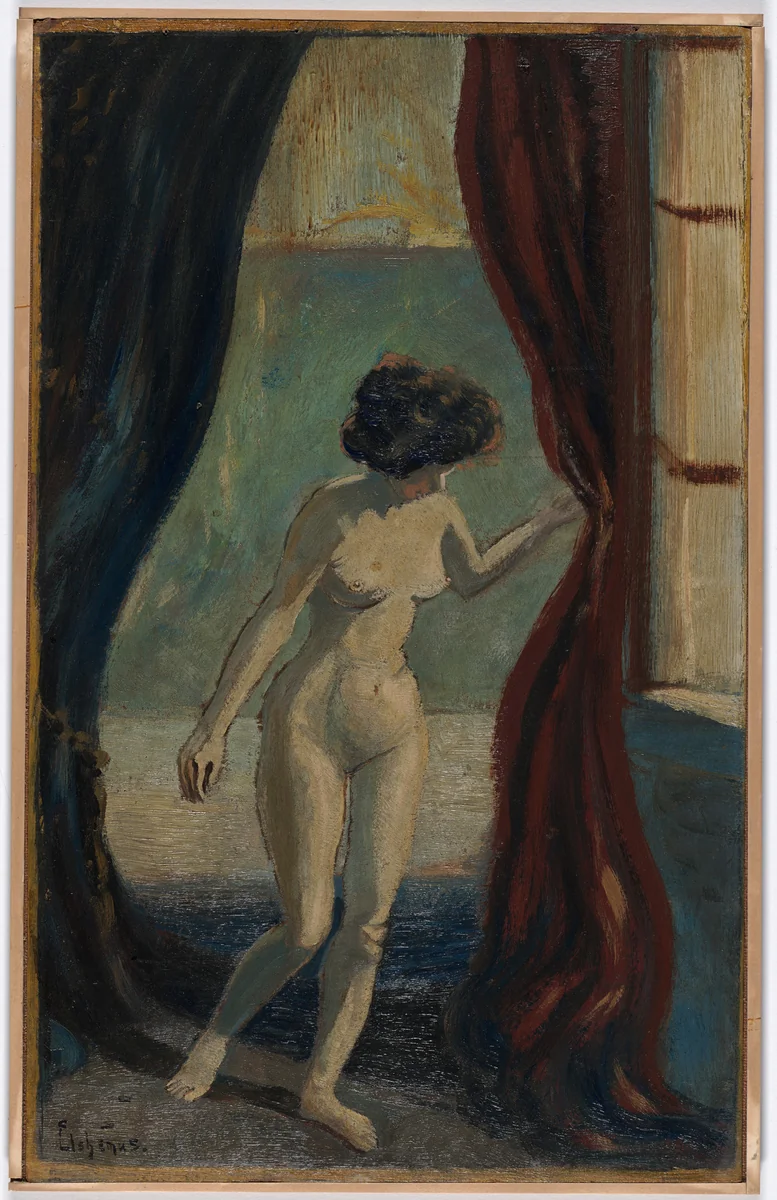 In the Studio by Louis Michel Eilshemius, drawing, 1911