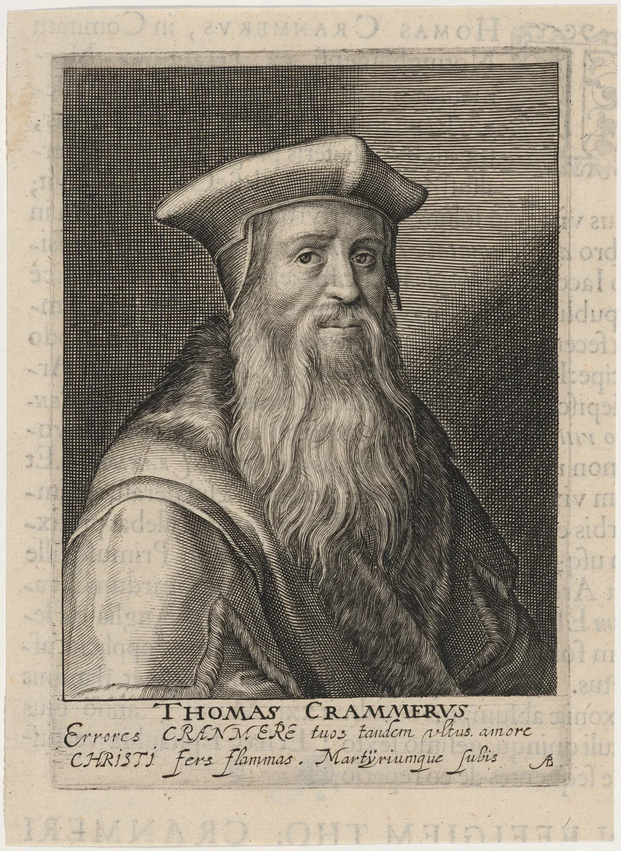Thomas Cranmer by Willem de Passe, print, 1620