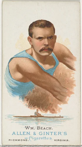 William Beach, Oarsman, from World's Champions, Series 1 (N28) for Allen & Ginter Cigarettes by Allen & Ginter, print, 1887