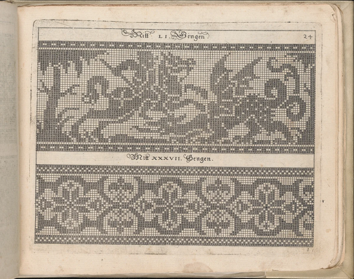 Schön Neues Modelbuch (Page 29 recto) by Johann Sibmacher, book, 1597