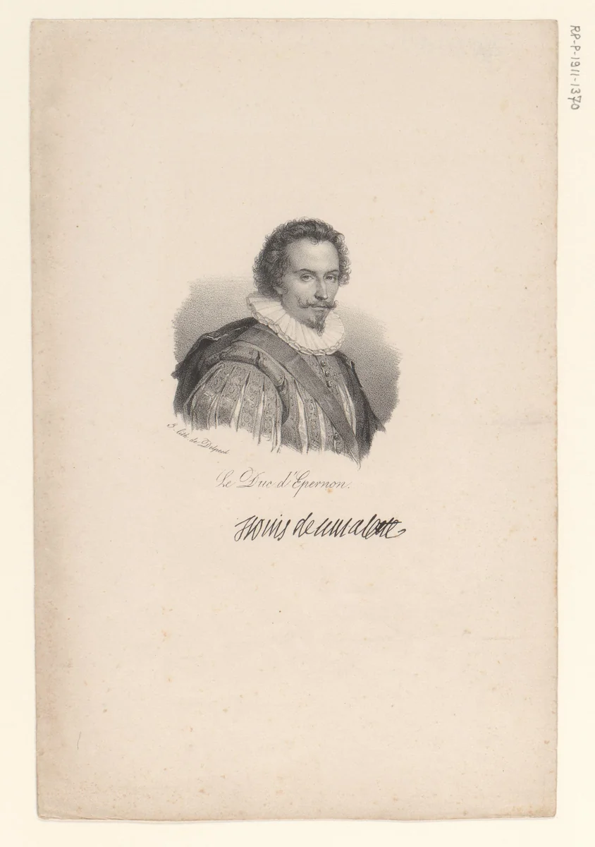Portret van Jean-Louis de Nogaret de La Valette by anonymous, print, 1818-1842