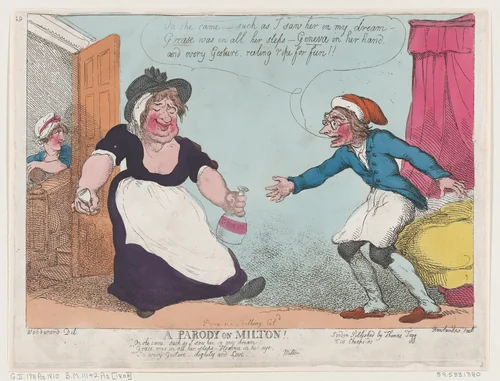 A Parody on Milton by Thomas Rowlandson, print, 1807