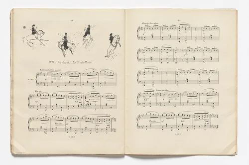 Dressage at the Circus (Au Cirque...La Haute-école) (headpiece, page 48) from Petites scènes familières by Pierre Bonnard, illustrated book, 1893