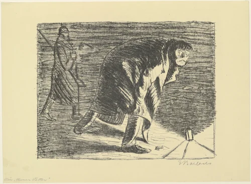 Forlorn Light II (Verlorenes Licht II) from the portfolio The Poor Cousin (Der arme Vetter) by Ernst Barlach, print, 1917