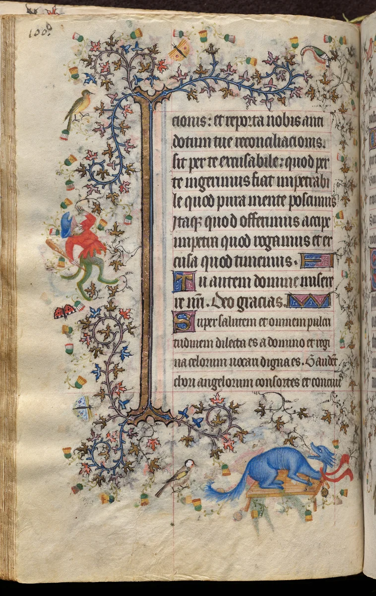 Hours of Charles the Noble, King of Navarre (1361-1425): fol. 50v, Text by Master of the Brussels Initials and Associates, book, 1400-1410