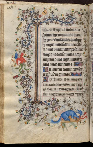 Hours of Charles the Noble, King of Navarre (1361-1425): fol. 50v, Text by Master of the Brussels Initials and Associates, book, 1400-1410