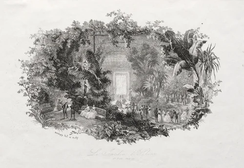 The Winter Garden by Charles-François Daubigny, print, 1842-1843