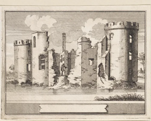 Gezicht op de ruïne van het Slot Abcoude by Jacobus Schijnvoet, print, 1711-1774
