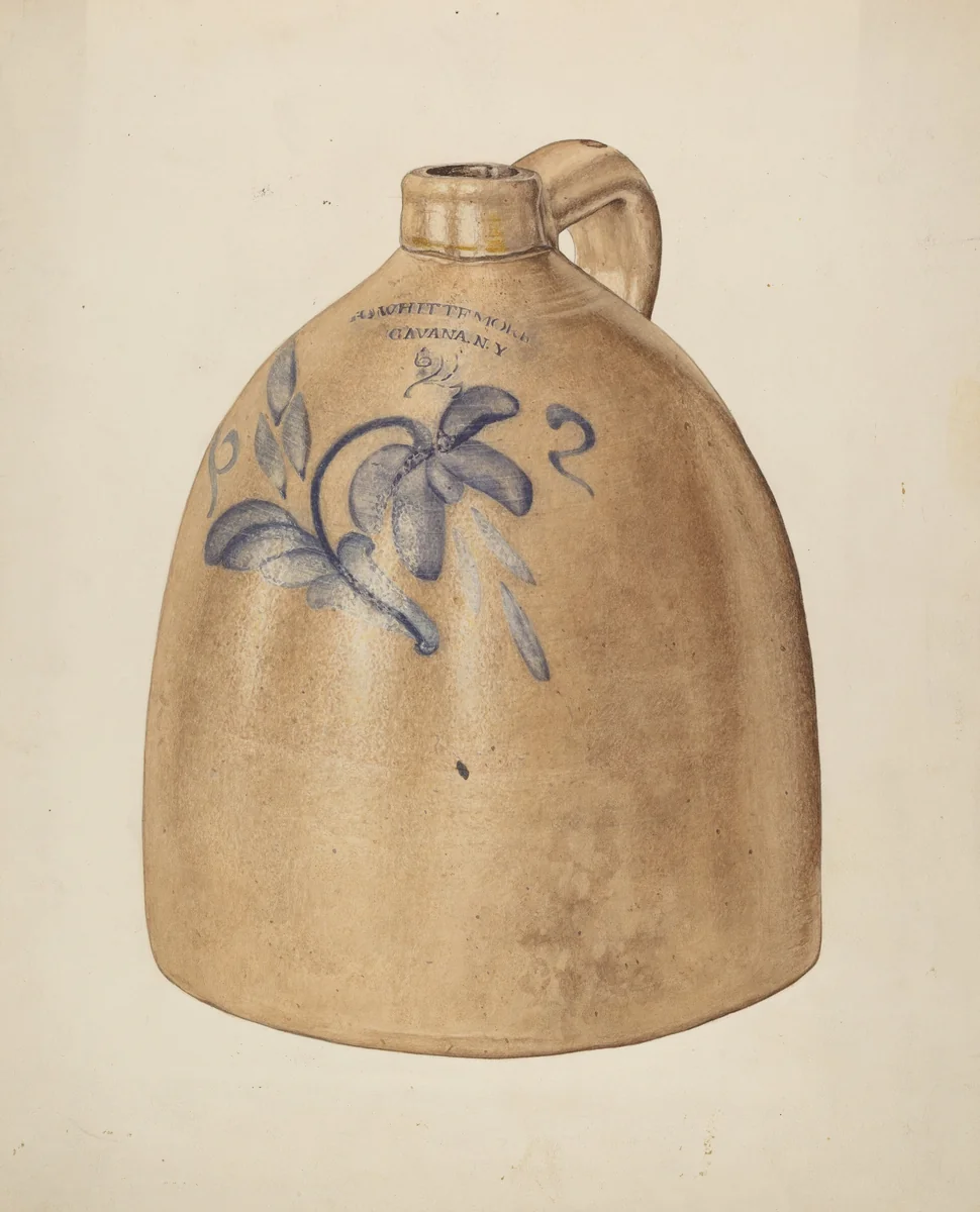Jug by Lillian Hunter, index of american design, 1935-1942