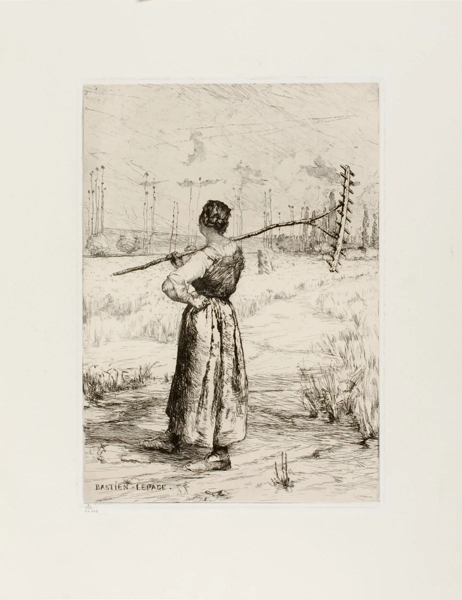 The Return from the Field by Jules Bastien-Lepage, print, 1878