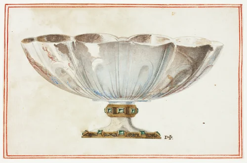 Fluted Bowl with Jewelled Base by Giuseppe Grisoni, painting, 1719-1769