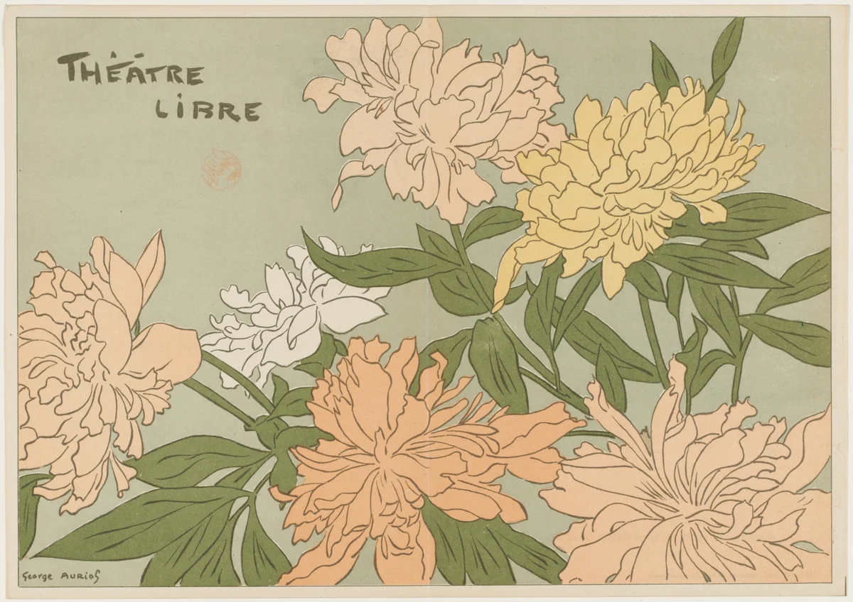 "Myrane" et "Les Chapons" (Program for Théâtre Libre) by George Auriol, print, 1889