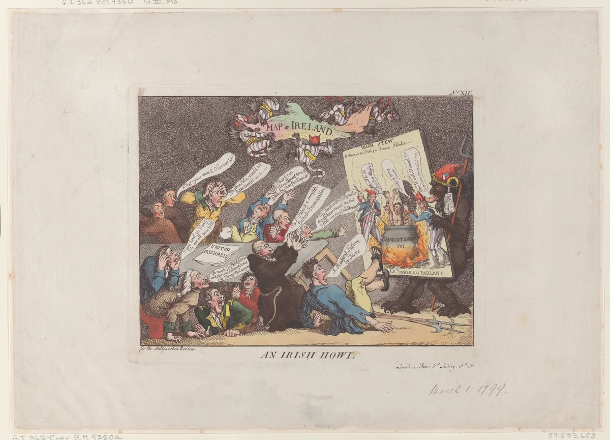 An Irish Howl by Thomas Rowlandson, print, 1799