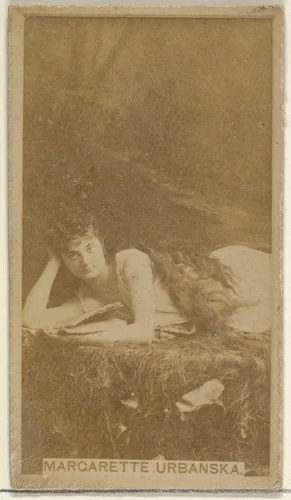 Margarette Urbanska, from the Actors and Actresses series (N45, Type 8) for Virginia Brights Cigarettes by Allen & Ginter, photograph, 1885-1891